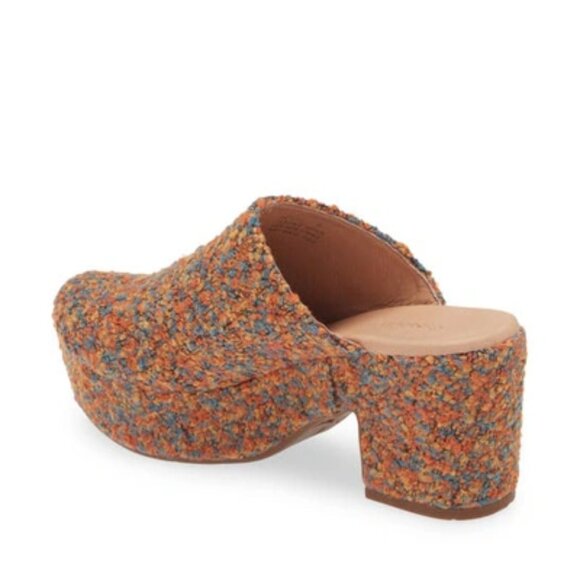 NEW CHOCOLAT BLU Gertie Heeled Mules in Rust Multi for women 825 6m3 - Picture 3 of 7